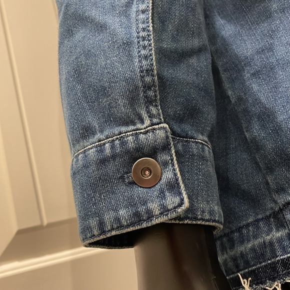 J Jill DENIM WOMENS Large Petite Button Up 100% Cotton Slip On Jean Jackets - Picture 8 of 16